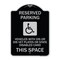 Signmission Reserved Parking Vehicles or Dis Vet Plates or State Disabled Card This Space, BS-1824-22999 A-DES-BS-1824-22999 - alternate 1